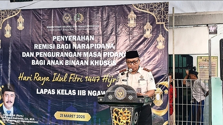 204 Warga Binaan Lapas Ngawi Dapat Remisi Idul Fitri, Satu Langsung Bebas