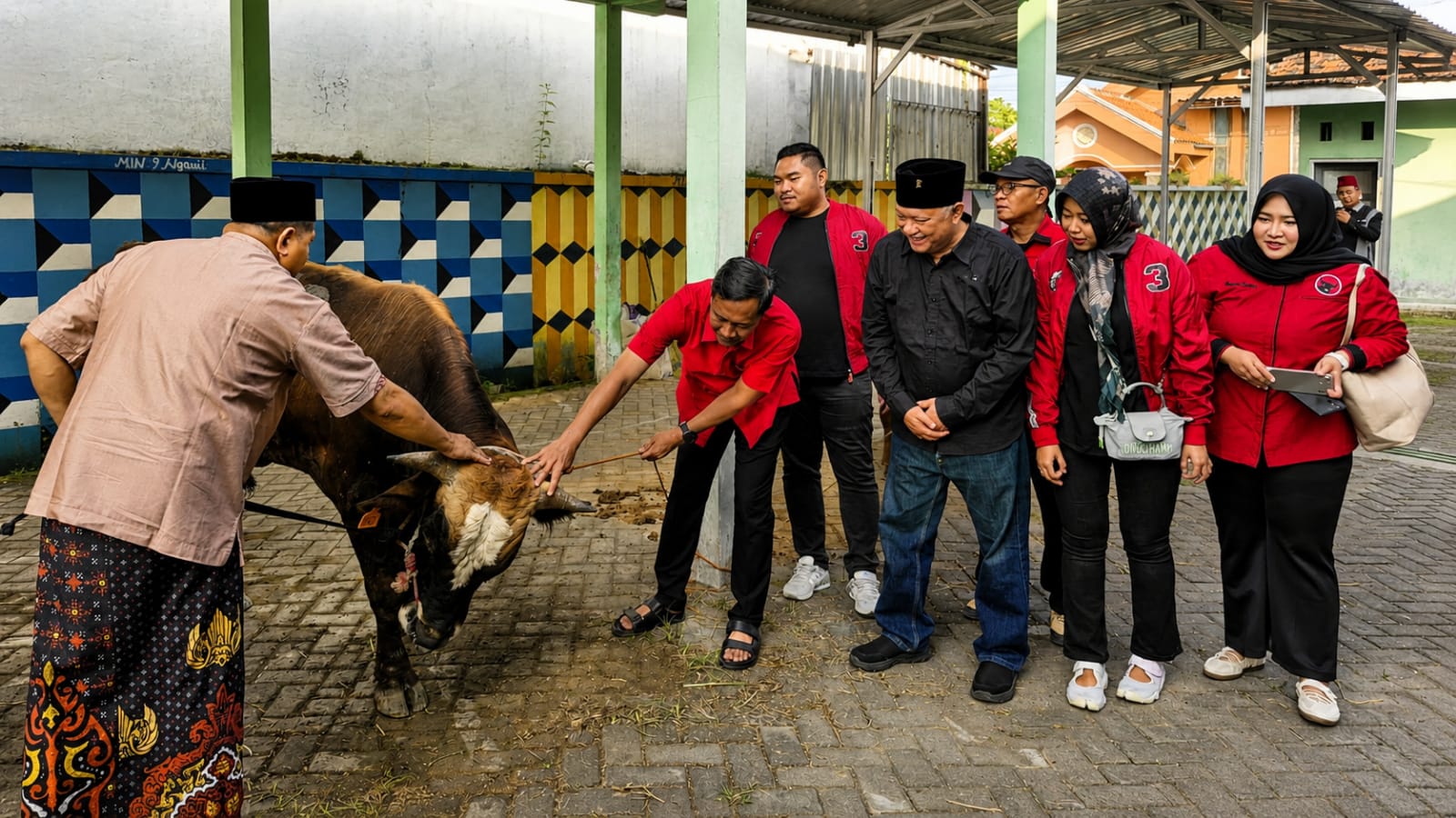 PDI Perjuangan Bagikan Dua Sapi Kurban di Ngawi, Warga Pelosok Ikut Merasakan Manfaatnya